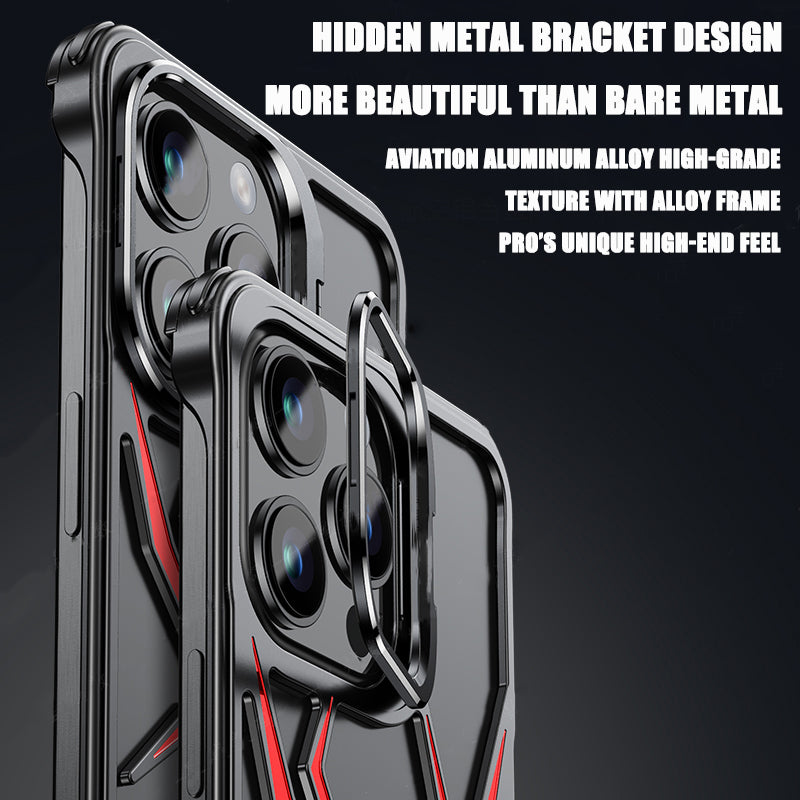 Suitable For Iphone 14/15 Series Spider Armor Design Metal Mobile Phone Case Without Borders