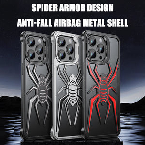 Suitable For Iphone 14/15 Series Spider Armor Design Metal Mobile Phone Case Without Borders