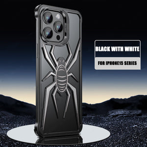 Suitable For Iphone 14/15 Series Spider Armor Design Metal Mobile Phone Case Without Borders